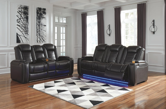 Ashley Party Time - Midnight - 2 Pc. - Power Sofa, Loveseat