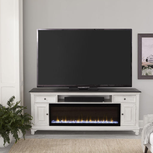 Liberty Furniture Allyson Park - 80" Console With Fire - White