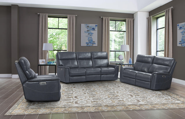 Parker House Reed - Power Reclining Sofa Loveseat And Recliner - Indigo