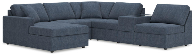 Ashley Modmax - Ink - 6-Piece Sectional With Laf Corner Chaise And Storage Console