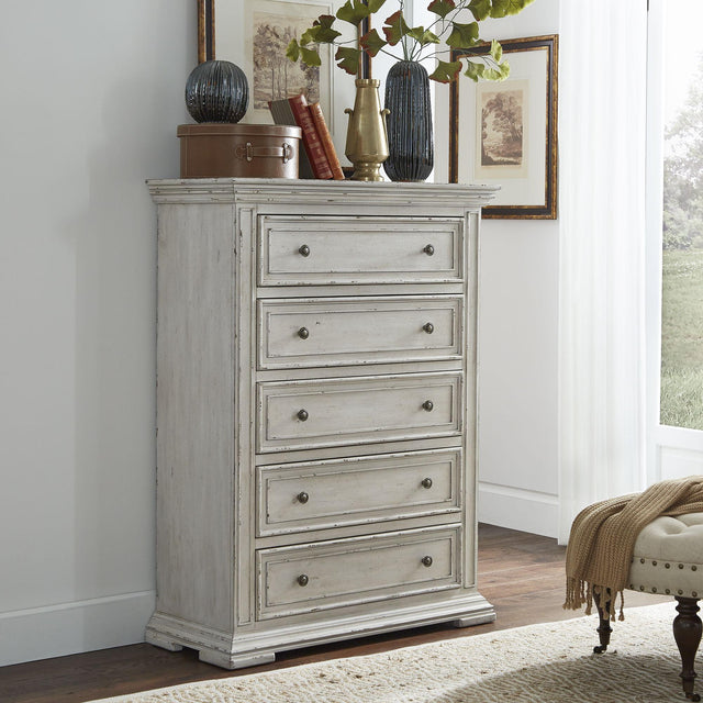 Liberty Furniture Big Valley - 5 Drawer Chest - Whitestone