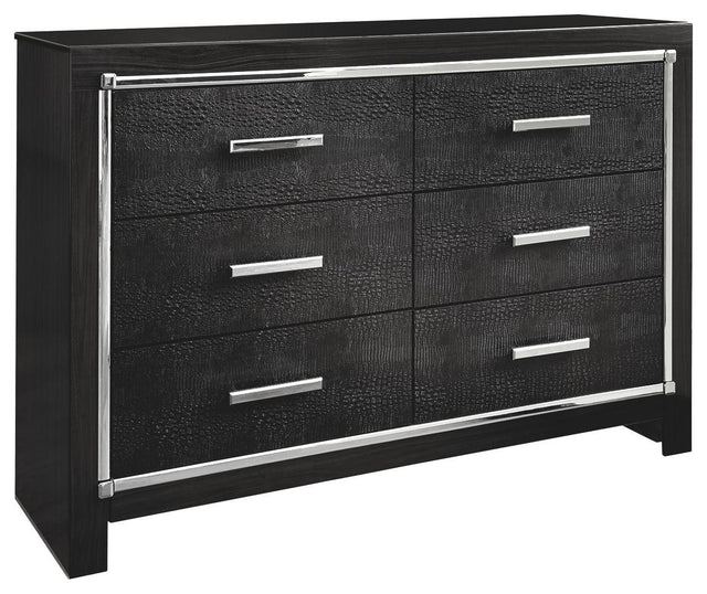 Ashley Kaydell Six Drawer Dresser - Black