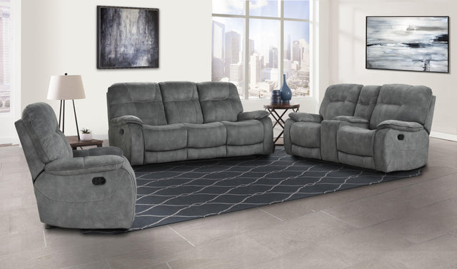 Parker House Cooper - Manual Reclining Sofa Loveseat And Recliner - Shadow Grey