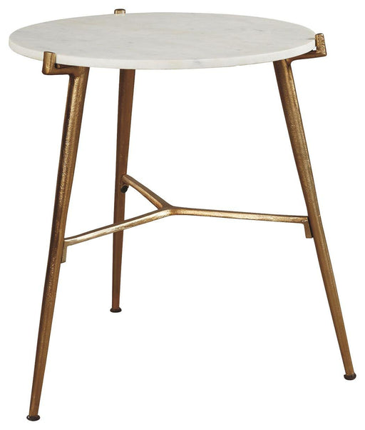 Ashley Chadton Accent Table - White/Gold Finish