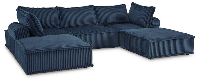 Ashley Bales - Navy - 5-Piece Modular Seating