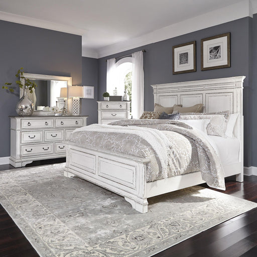 Liberty Furniture Abbey Park - 4 Piece Bedroom Set (Queen Panel Bed, Dresser & Mirror, Chest) - White