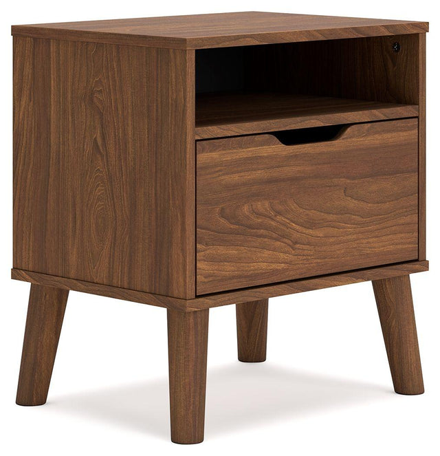 Ashley Fordmont One Drawer Night Stand - Auburn