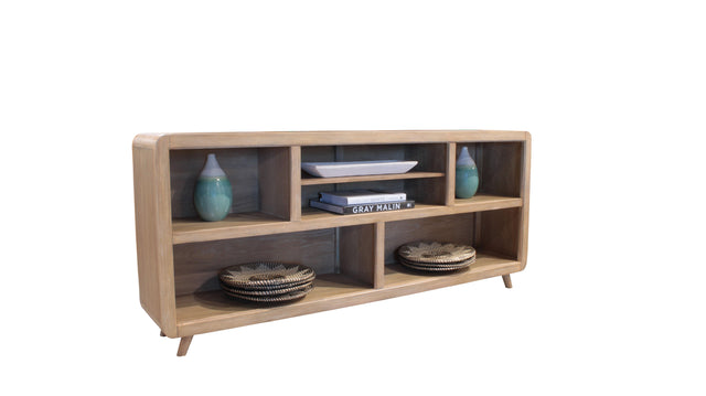 Parker House Escape - 72 In. Open Multi-Purpose Console - Glazed Natural Oak