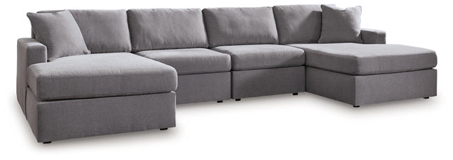 Ashley Modmax - Granite - 4-Piece Sectional With Laf And Raf Corner Chaises