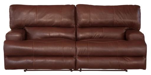 Catnapper Wembley - Italian Leather Match Lay Flat Reclining Sofa - Walnut