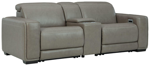 Ashley Correze - Gray - Power Loveseat With Console 3 Pc Sectional