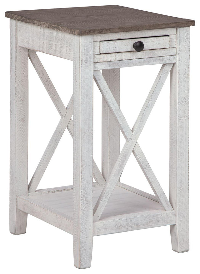 Ashley Adalane Accent Table - White/Gray