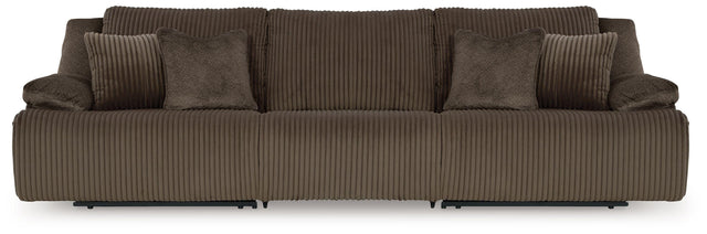 Ashley Top Tier - Chocolate - 3-Piece Reclining Sectional Sofa