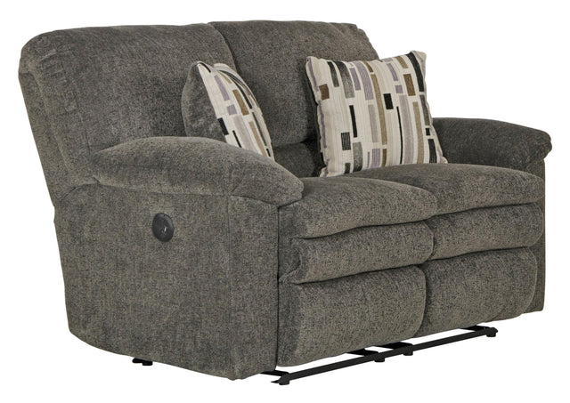 Catnapper Tosh - Power Reclining Loveseat - Pewter