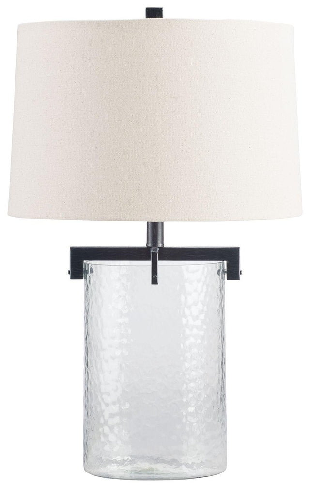 Ashley Fentonley Glass Table Lamp (1/CN) - Clear/Antique Black