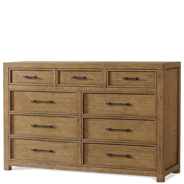 Riverside Furniture Bozeman - Nine Drawer Dresser - Light Brown