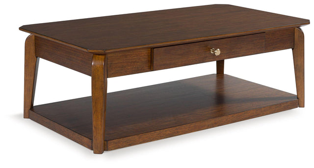 Ashley Trenmour Rectangular Cocktail Table - Medium Brown