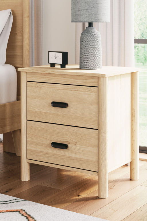 Ashley Cabinella Two Drawer Night Stand - Tan