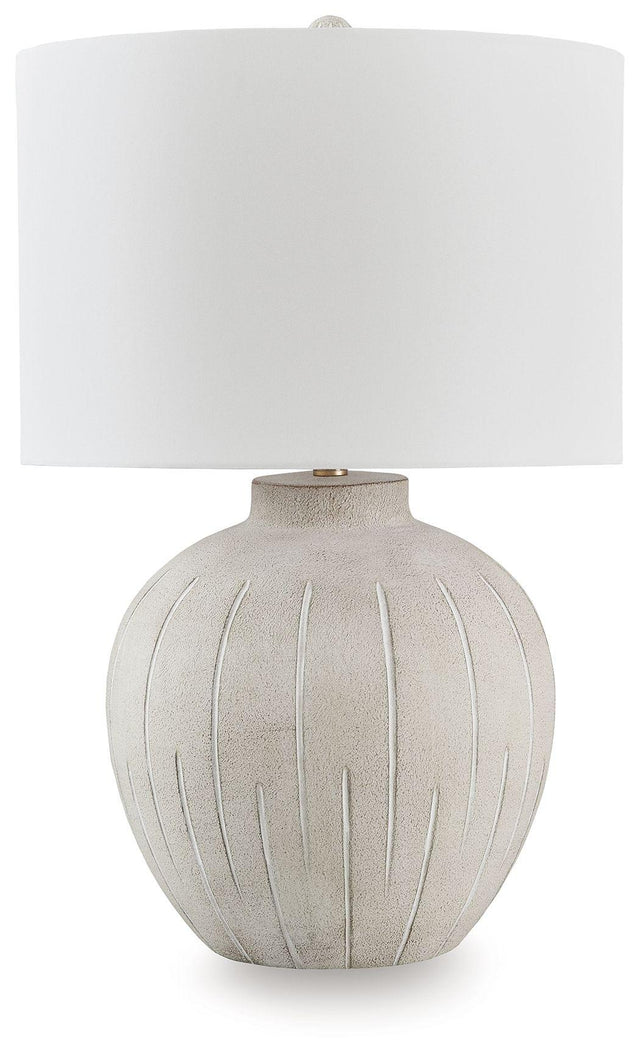 Ashley Calbert Poly Table Lamp (1/CN) - Warm Gray