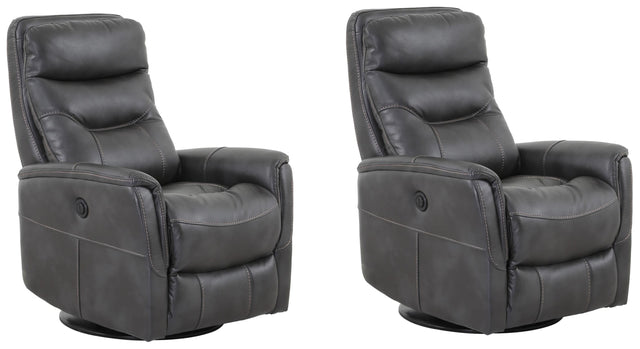 Parker House Gemini - Power Swivel Glider Recliner (Set of 2) - Flint