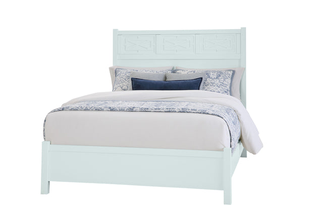 Vaughan-Bassett Tide & Timber - Queen - Fretwork Panel Bed - Blue Maple