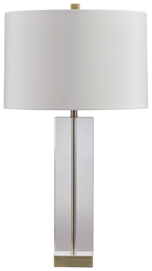 Ashley Teelsen Crystal Table Lamp (1/CN) - Clear/Gold Finish