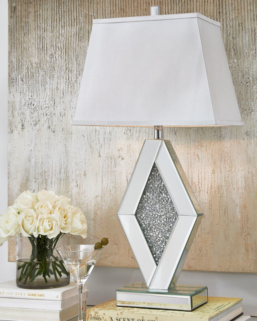 Ashley Prunella Mirror Table Lamp (1/CN) - Silver Finish