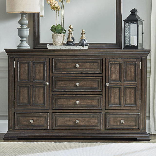 Liberty Furniture Big Valley - 2 Door 6 Drawer Dresser - Light Brown