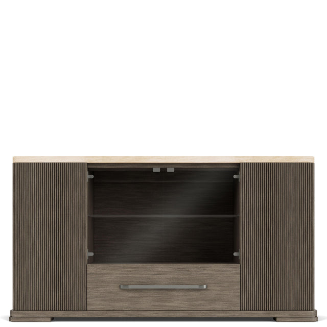 Riverside Furniture Sariel - Server - Stone Top - Dark Brown