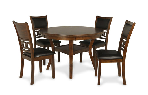 New Classic Furniture Gia - 5 Piece Round Dining Set - Brown