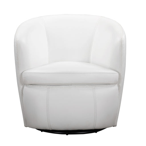 Parker House Barolo - 100% Italian Leather Swivel Club Chair (Set of 2) - Snow