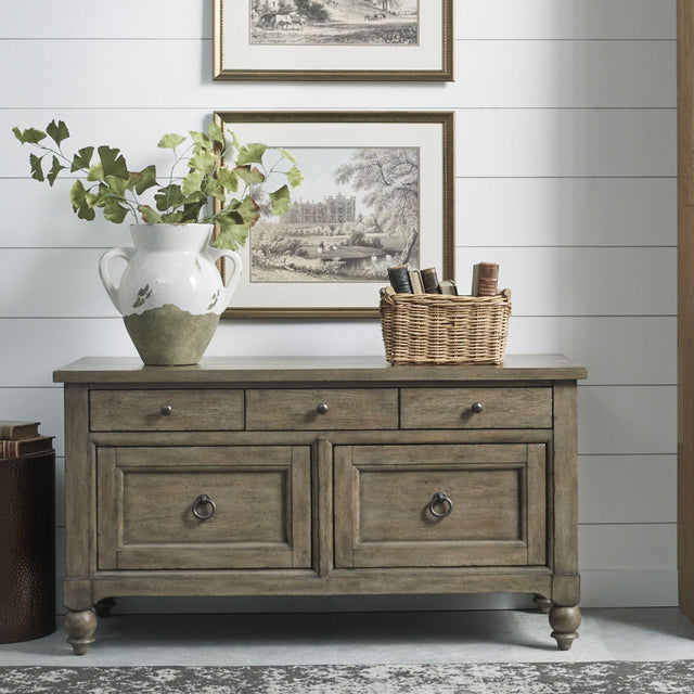 Liberty Furniture Americana Farmhouse - Credenza - Light Brown