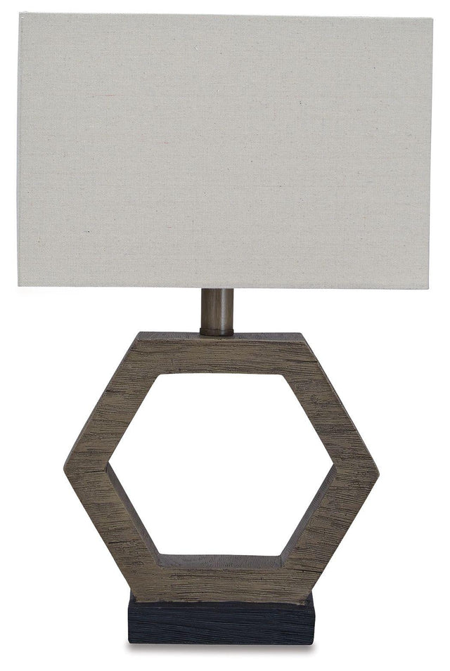 Ashley Marilu Poly Table Lamp (1/CN) - Gray/Brown