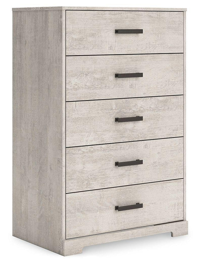 Ashley Shawburn Five Drawer Chest - Whitewash