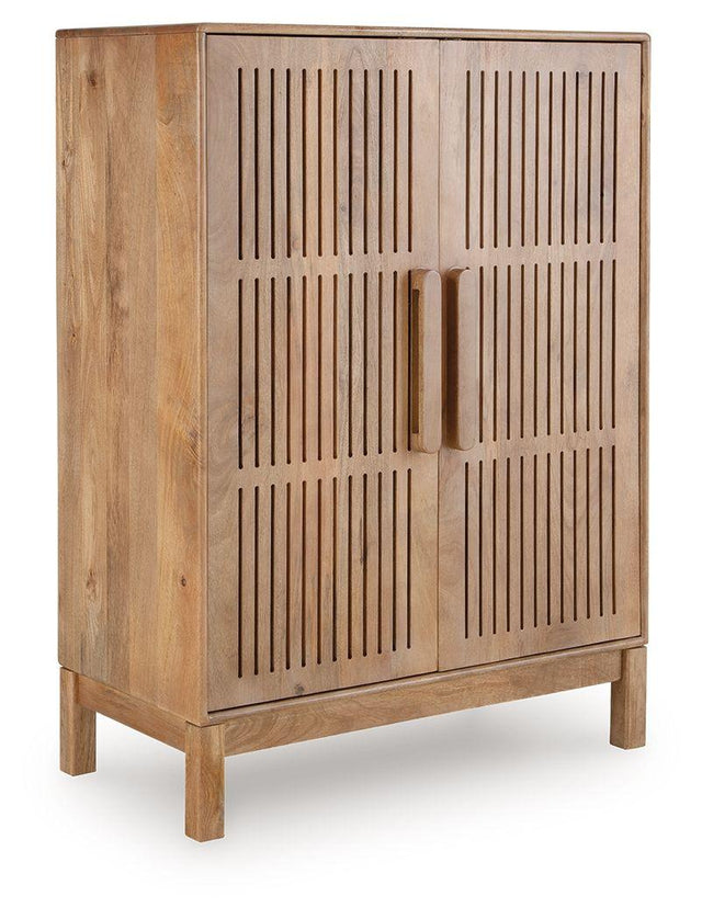 Ashley Pellamour Bar Cabinet - Natural Brown