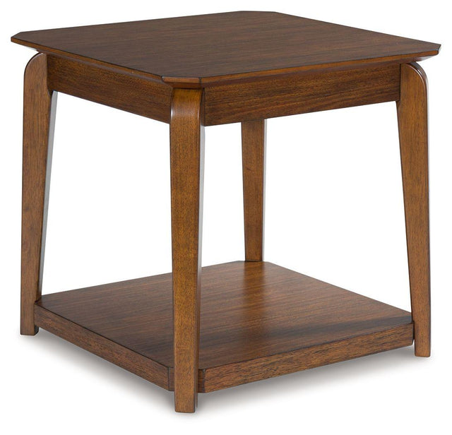 Ashley Trenmour Square End Table - Medium Brown