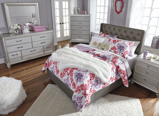 Ashley Coralayne - Silver - Full Upholstered Bed