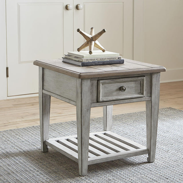 Liberty Furniture Heartland - Drawer End Table - White