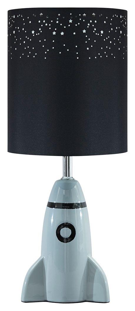 Ashley Cale Ceramic Table Lamp (1/CN) - Gray/Black