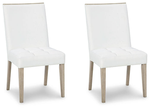 Ashley Wendora Dining UPH Side Chair (2/CN) - Bisque/White