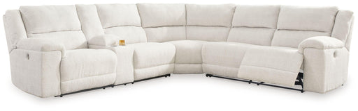 Ashley Keensburg - Linen - 3-Piece Power Reclining Sectional With Laf Power Reclining Loveseat With Console