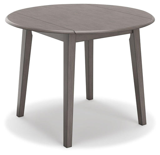 Ashley Shullden Round DRM Drop Leaf Table - Gray