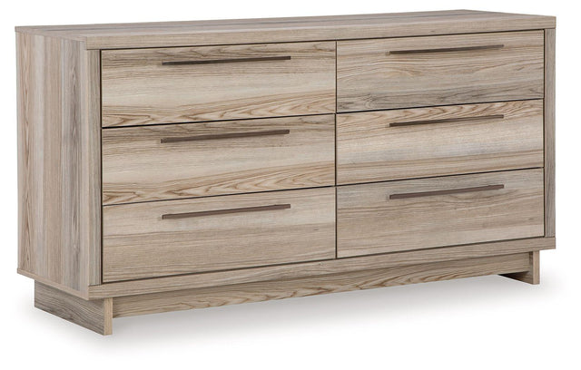 Ashley Hasbrick Six Drawer Dresser - Tan