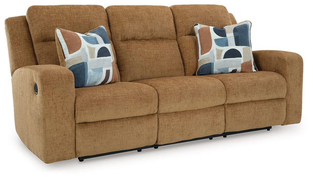 Ashley Kanlow Reclining Sofa - Honey