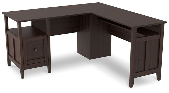 Ashley Camiburg - Warm Brown - 2-Piece Home Office Desk