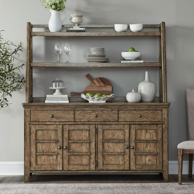 Liberty Furniture Carolina Park - Server & Hutch - Brown