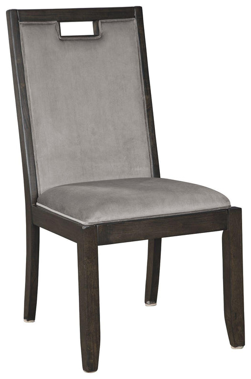 Ashley Hyndell Dining UPH Side Chair (2/CN) - Gray/Dark Brown