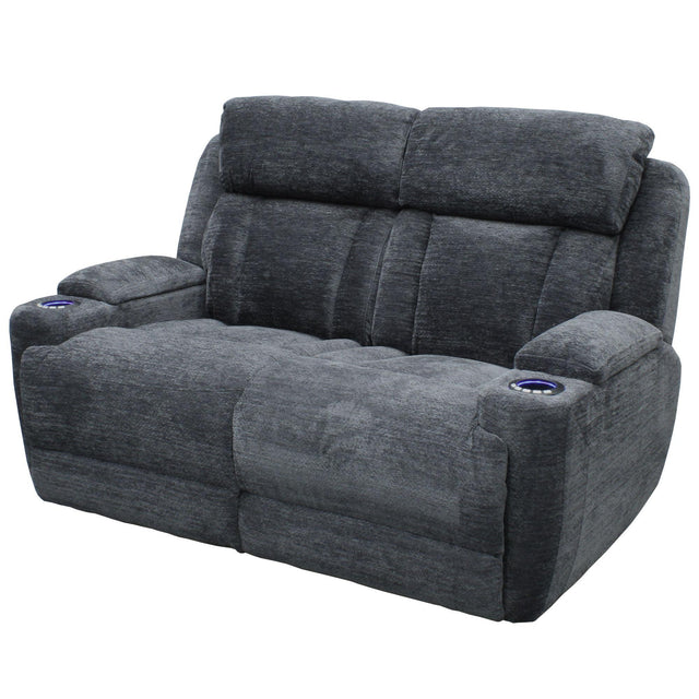 Parker House Dalton - Power Loveseat - Lucky Charcoal