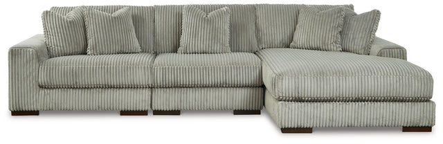 Ashley Lindyn - Fog - 3-Piece Sectional With Raf Corner Chaise