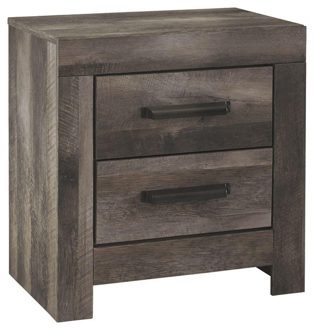 Ashley Wynnlow Two Drawer Night Stand - Gray